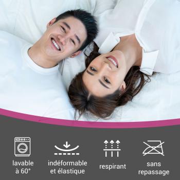 Preview: Luxus Frottee Fixleintuch 140x200 cm - flauschig warm für Doppelbetten - 80% Baumwolle, 20% Mikrofaser - Öko-Tex Standard 100 - Marine - 160 g/m²