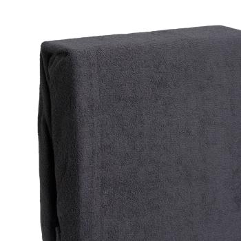 Preview: Doppelbett Luxus Frottee Fixleintuch - Kuschelig warm für Schlafklima im Winter - 80% Baumwolle 20% Mikrofaser - Anthrazit 140x200cm - Öko-Tex Standard