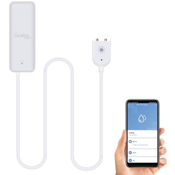 Preview: 3er-Set WLAN-Wassersensor mit externem Sensor, weiss, Wassermelder für Tuya oder SmartLife App, weltweite Benachrichtigung, Alarmfunktion