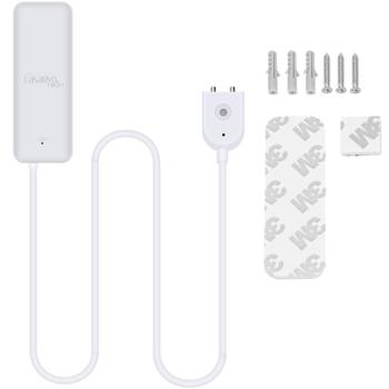 Preview: WLAN-Wassermelder mit externem Sensor, weiss, Wassersensor für Tuya oder SmartLife App, weltweite Benachrichtigung, Alarmfunktion