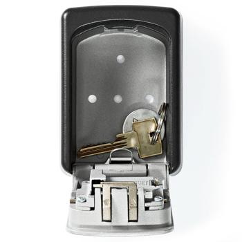 Preview: Sicherer Schlüsselsafe mit 4-stelligem Zahlencode: Robustes Kombinationsschloss (9x12x4cm) für zuverlässige Schlüsselaufbewahrung