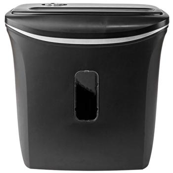 Preview: Sicherer Aktenvernichter mit hoher DIN P-4 Sicherheit: Streifenschnitt (4mm) für A4-Papier u. Kreditkarten, schwarz–für den Schutz Ihrer persönlichen Daten