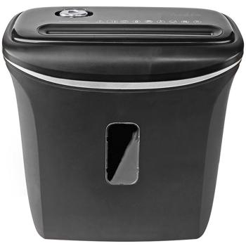 Preview: Sicherer Aktenvernichter mit hoher DIN P-4 Sicherheit: Streifenschnitt (4mm) für A4-Papier u. Kreditkarten, schwarz–für den Schutz Ihrer persönlichen Daten