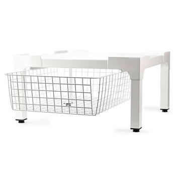 Preview: Hochwertiges Untergestell für Waschmaschine/Trockner mit Ablagekorb, bis 200kg – Stabil, rückenschonend & platzsparend