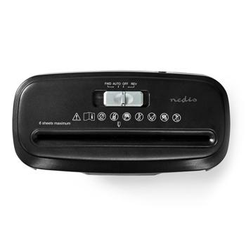 Preview: Sicherer Aktenvernichter mit DIN P-2 Sicherheit: Streifenschnitt (6mm) für A4-Papier u. Kreditkarten, schwarz–für den Schutz Ihrer persönlichen Daten