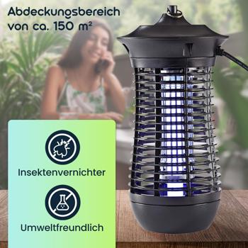 Preview: Leistungsstarker Insektenvernichter UV Lichtfalle 150m² , LED 18W – Optimale Anwendung, Hohe Effizienz & Sicherheit