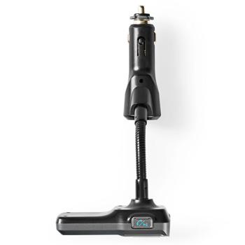 Preview: Audio Transmitter fürs Auto - Bluetooth 5.0 UKW-Sender für Playlists & Freisprechfunktion - 2 USB-Ladeanschlüsse (3.0A, 2.4A) - Flexibler Schwanenhals & LED-Display