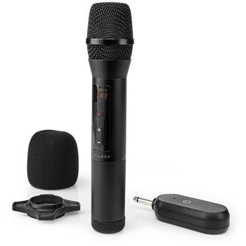 Preview: Kabelloses Funkmikrofon-Set, schwarz – kristallklarer Sound, 20 Kanäle, störungsfrei, ideal für Gesang, Karaoke, Präsentationen & Events