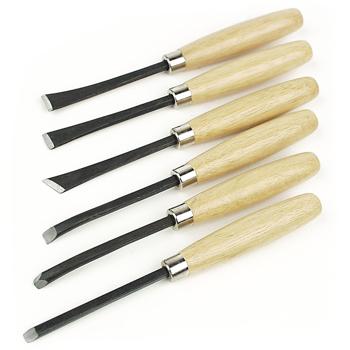 Preview: Präzises Holz-Schnitzwerkzeug-Set, gehärtete Klingen, 6-tlg.: für Holzbearbeitung, Modellbau & Kunsthandwerk