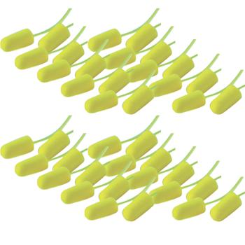 Preview: Gehörschutz-Stöpsel mit Band, 20 Paar - Praktischer Gehörschutz für Arbeit & Freizeit - EN 352, PU-Schaum, hoher Tragekomfort, Lärmschutz