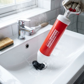 Manueller Hochdruck-Abflussreiniger, 48cm, Vakuum-Power, starker Wasserstrahl, blitzschnelle Rohrreinigung ohne Chemie, hocheffektiv