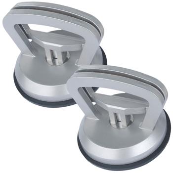 Preview: 2er-Set Saugheber 35kg Tragkraft - Ideal für Fliesen- & Glasarbeiten - Ergonomisch, robust & rückenfreundlich - Kopfdurchmesser: 115mm