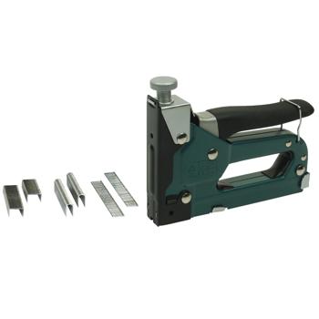 Preview: Tacker-Set mit Koffer & Klammern - Einschlagkraft einstellbar für DIY & Reparaturen - Für 4-12mm Klammern & 10-14mm Nägel - Ergonomischer Anti-Slip Griff