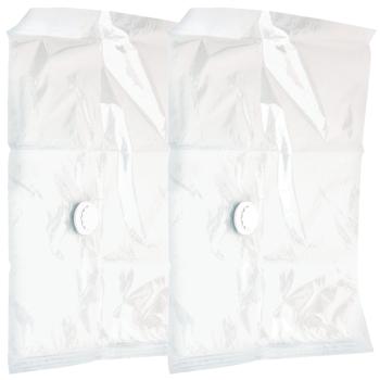 Vakuum-Taschen 2er-Set - Platzsparendes Verstauen mit Staubsauger-Kompression - Hygienisch, schützt vor Schimmel, Motten & Gerüchen - 50x60cm