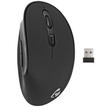 Preview: Ergonomische Funkmaus - Präzision für Arbeit & Gaming - Kabellos mit USB-Nano-Empfänger & einstellbaren 800-1600 DPI - Memory Foam - Für Windows