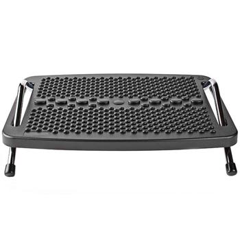 Preview: Fussstütze mit verstellbarem Neigungswinkel, schwarz, Ergonomische Fussbank für Schreibtisch, Arbeitsplatz, Homeoffice, Büro