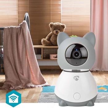 Preview: Smartlife Wi-Fi Innenkamera & Babyphone, Full HD 1080p, 2-Wege-Audio, Temperatur- und Luftfeuchtigkeitssensor, Bewegungsverfolgung, Schlaflieder, Infrarot-LED