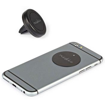 Preview: Sichere, magnetische Kfz-Handyhalterung – Starke Universal-Halterung für Smartphones am Lüftungsgitter, stabiler Halt, schwarz, iPhone, Samsung