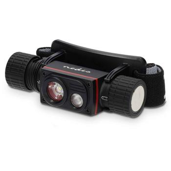 Preview: LED-Stirnlampe 1000 lm - IPX8 wasserdicht bis 3m - 4 Leuchtmodi, 180m Leuchtweite - Li-Ion Akku via USB-C mit Magnethalterung