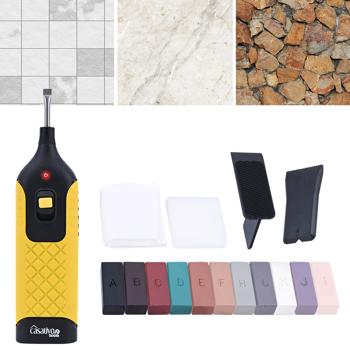 Professionelles Reparatur-Set zum Ausbessern von  Fliesen, Kacheln, Marmor, Steingut, Hartwachs u. Wachsschmelzer, originalgetreue Ergebnisse