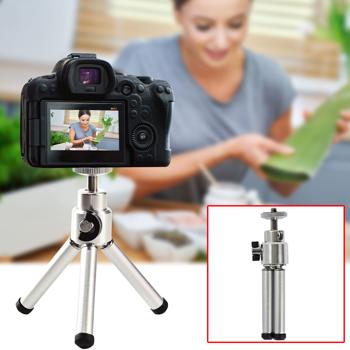 Dreibein-Tischstativ mit Kugelkopf - Für Systemkameras bis 0.8 kg - 1/4’’ Gewinde - 11-14.5 cm Arbeitshöhe - Stabil, kompakt & präzise ausrichtbar