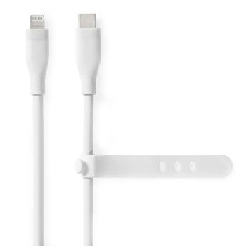 Apple iPhone Ladekabel - Lightning Schnellladekabel USB-C 1,5m - Silikon, weiss, 27W, 480 Mbit/s Datenübertragung - flexibel & robust