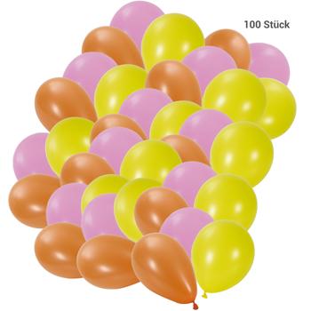 Preview: Luftballons 100er-Set bunt - Ideal für Geburtstag Hochzeit Party Jubiläum Firmenfeier - 2x 50 Stück Latexballons - lebendige Farben