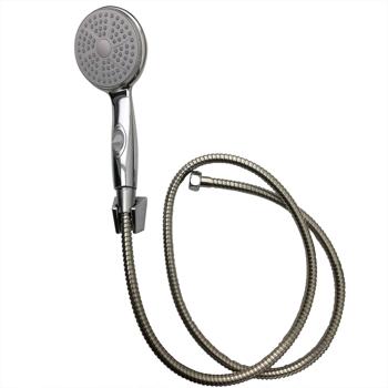 Duschset mit Handbrause, Schlauch & Wandhalterung - Regenschauer-Funktion & Wasserspardichtung (-40% Verbrauch) - 150cm Schlauch - Ø 9,8cm Duschkopf