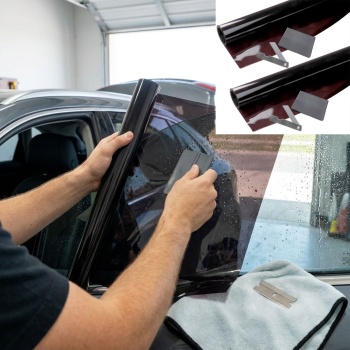 2er-Set Auto Sonnenschutzfolie Scheibentönungsfolie - 300x50cm zum Zuschneiden - Kühlerer Rücksitz, UV-Schutz - Ideal für PKW, SUV & Familien