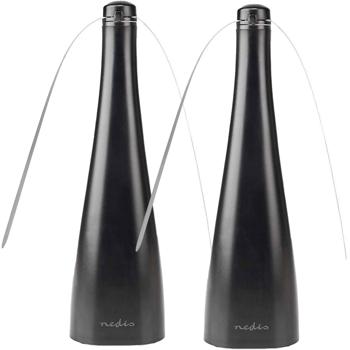 2er-Set Elektrischer Fliegenwedler, schwarz, batteriebetrieben – Idealer Insektenvertreiber für drinnen und draussen – Für einen fliegenfreien Genuss beim Essen