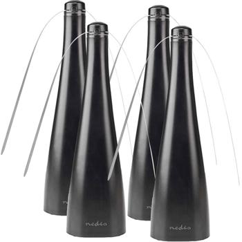 4er-Set Elektrischer Fliegenwedler, schwarz, batteriebetrieben – Idealer Insektenvertreiber für drinnen und draussen – Für einen fliegenfreien Genuss beim Essen