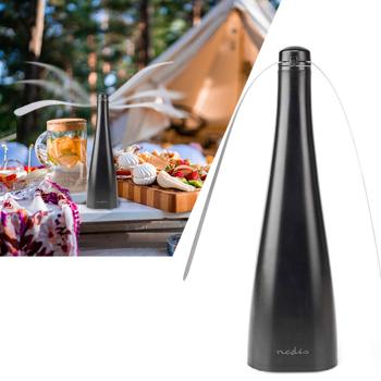 Preview: 4er-Set Elektrischer Fliegenwedler, schwarz, batteriebetrieben – Idealer Insektenvertreiber für drinnen und draussen – Für einen fliegenfreien Genuss beim Essen