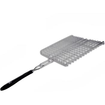 Edelstahl Grillkorb mit Griff - 59x29cm Grillhalter für Fisch, Gemüse, Steak, Garnelen - Robuster Grillwender für gleichmässiges Grillen