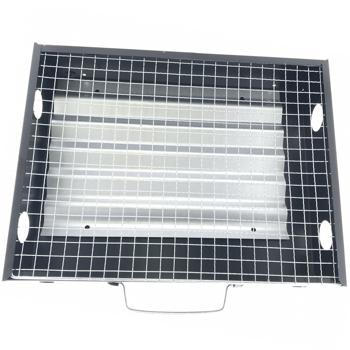 Preview: Mobiler Holzkohle-Grill - Picknick, Camping & Schrebergärten - Schützt Rasen vor Hitze, klappbare Beine, feuerfeste Grillschale - 35x27x20cm