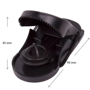 Preview: Schlagfalle für Mäuse und Ratten 4er-Set - Hygienische Schädlingsbekämpfung ohne Gift - 9x4,5 cm, schwarz, hohe Schlagkraft für Haus & Garten