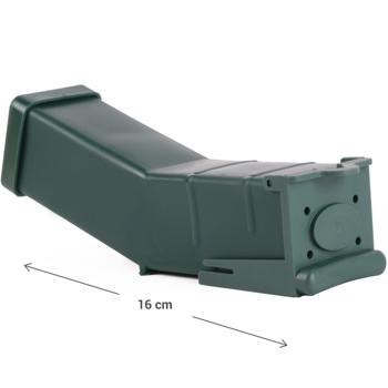 Preview: Tierfreundliche Mäusefalle - Humane Lebendfalle für effektive Nagerbekämpfung ohne Töten - 16,5x3,5x4cm - Wiederverwendbar, robust, grün