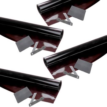 Preview: 4er-Set Auto Sonnenschutzfolie - Scheibentönungsfolie 300x50 cm - Schützt vor Sonne & UV-Licht - Ideal für Rückbank/Heckscheibe - Hält Innenraum kühl