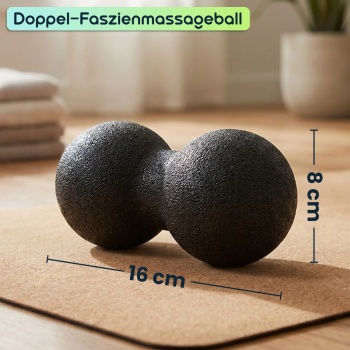 Preview: 2er-Set Duo-Faszienmassage-Bälle für punktuelle Rückenmassage - Gezielte Verspannungslösung-Faszientraining-Muskellockerung - Ø 8 & 12 cm