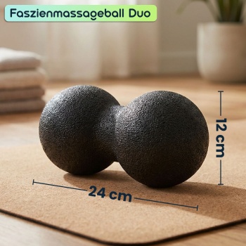 Preview: 2er-Set Duo-Faszienmassage-Bälle für punktuelle Rückenmassage - Gezielte Verspannungslösung-Faszientraining-Muskellockerung - Ø 8 & 12 cm