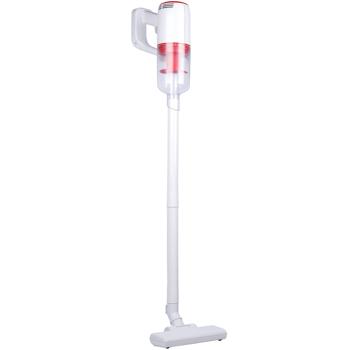 Preview: Kraftvoller 2-in-1 Akku-Staubsauger: Kabelloser Zyklon-Staubsauger & Handstaubsauger, beutellos (80W, 6kPa) – weiss/rot