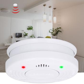 Preview: Sicherer Optischer Brand- & Rauchwarnmelder mit 10 Jahren Batterie – Rauchmelder 85dB, schützt Räume bis 40m², inkl. Prüf- & Pausentaste