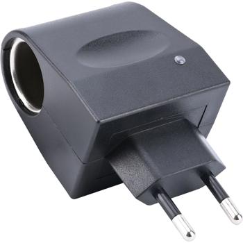 Preview: 2er-Set Mini-Spannungswandler 230V auf 12V - Für Zigarettenanzünder-Geräte bis 12W im Hotel Büro Camping - Ideal für Reisen mit Handy Navi Smartphone