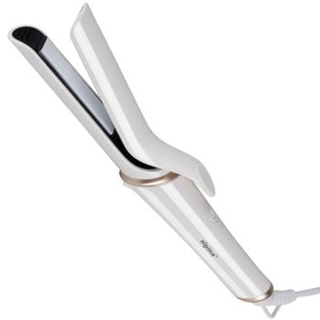 Preview: Professionelles Haarstyling-Set, elegantes weiss, mit Temperaturkontrolle – Föhn & Glätteisen für schonendes & effektives Styling