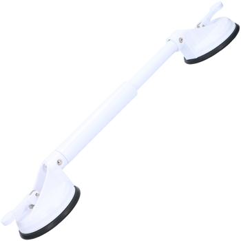 Preview: Ausziehbarer Haltegriff - Saugnapf-Montage bis 57 cm - Sicherer Halt beim Baden & Duschen ohne Bohren - Badewannengriff Duschgriff Sauggriff Senioren