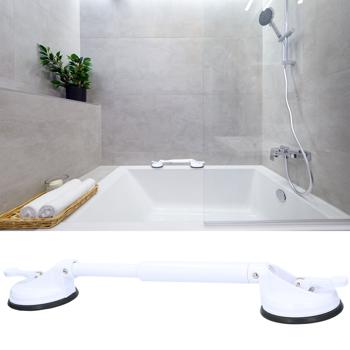 Ausziehbarer Haltegriff - Saugnapf-Montage bis 57 cm - Sicherer Halt beim Baden & Duschen ohne Bohren - Badewannengriff Duschgriff Sauggriff Senioren