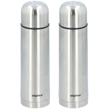 2er-Set Thermosflasche Edelstahl 480ml - Hält Heissgetränke 12h warm, Kaltgetränke 24h kühl - Auslaufsicher mit Trinkbecher, doppelwandig vakuumisoliert