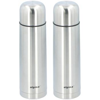 Preview: 2er-Set Thermosflaschen - Edelstahl 750ml - Doppelwandige Vakuum-Isolierung hält 12h heiss / 24h kalt - Auslaufsicherer Drehverschluss mit Trinkbecher