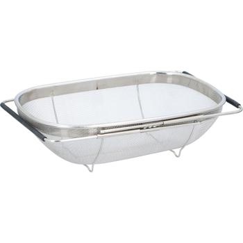 Spülbecken-Sieb, ausziehbar von 35 auf 55 cm, Edelstahl