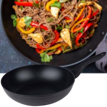 Preview: Schwarze Wok Pfanne (Ø 28,5cm): Aluminium, Antihaft - Perfekt für Gemüse, Fleisch, Reis, Nudeln - Gesund & Lecker Kochen