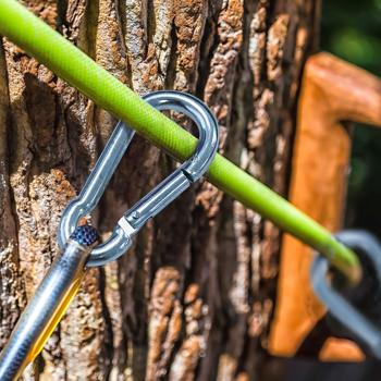 Preview: Karabinerhaken 12er-Set - Vielseitig für Camping, Garten & Haushalt - 5x2,5 cm, 50 kg Traglast, robust, kompakt & leicht